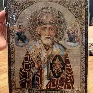 Tapestry ORTHODOX St Nicholas Nicholas of Myra The Wonderworker